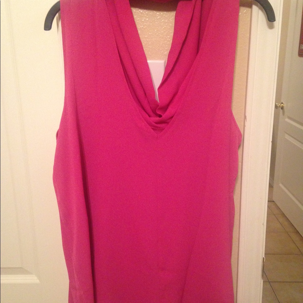 Hot pink plus size top